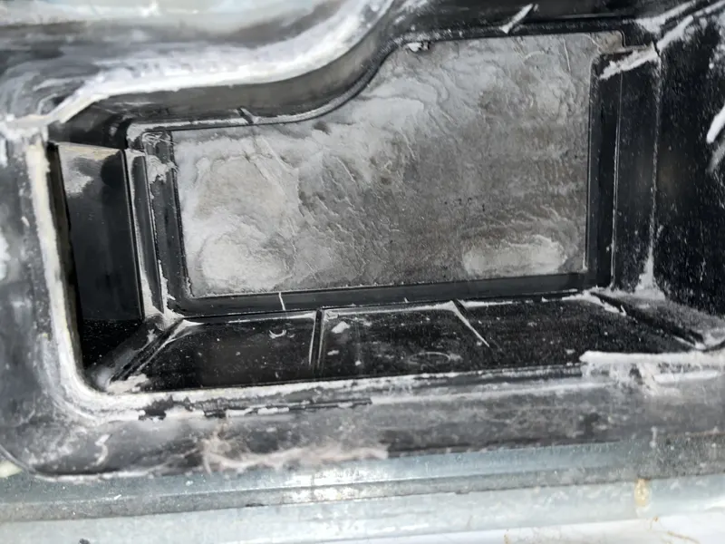 Before: dryer filter under a lint mat